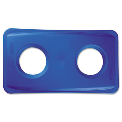 Rubbermaid Commercial Lid for Slim Jim Bottle Recycling Container  20 38w x 11 38d x 2 75h  Blue (RCP 2692-88 BLU)
