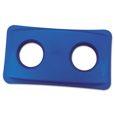 Rubbermaid Commercial Lid for Slim Jim Bottle Recycling Container  20 38w x 11 38d x 2 75h  Blue (RCP 2692-88 BLU)