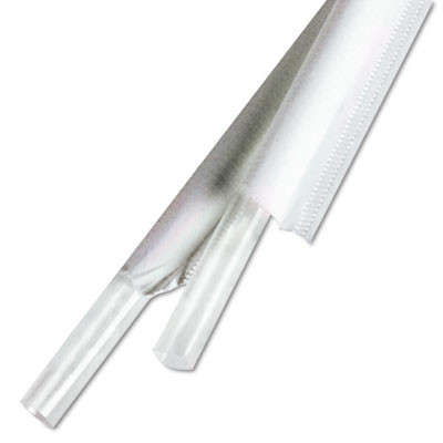 Eco-Products 7 75  Clear Wrapped Straw - Case  400 PK  24 PK CT (ECP EP-ST770)