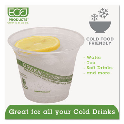 Eco-Products GreenStripe Renewable   Compostable Cold Cups - 9oz   50 PK  20 PK CT (ECP EP-CC9S-GS)