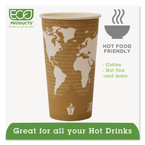 Eco-Products World Art Renewable Compostable Hot Cups  20 oz   50 PK  20 PK CT (ECP EP-BHC20-WA)