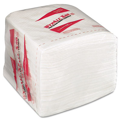 WypAll X80 Cloths  HYDROKNIT  1 4 Fold  12 1 2 x 12  White  50 Box  4 Boxes Carton (KCC 41026)