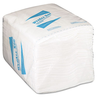 WypAll X60 Cloths  1 4 Fold  12 1 2 x 13  White  76 Box  12 Boxes Carton (KCC 34865)