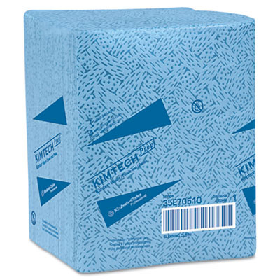 WypAll Oil  Grease and Ink Cloths  1 4 Fold  12 1 2 x 12  Blue  66 Box  8 Boxes Carton (KCC 33560)