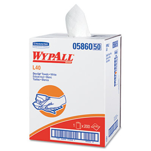 WypAll L40 Towels  Dry Up Towels  19 1 2  x 42   White  200 Towels Roll (KCC 05860)