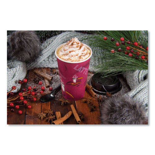 Dart Solo Bistro Design Hot Drink Cups  Paper  16oz  Maroon  1000 Carton (SCC316SI)