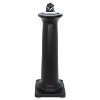 Rubbermaid Commercial GroundsKeeper Tuscan Receptacle  13 x 13 x 38 38  Black (RCP 9W30 BLA)