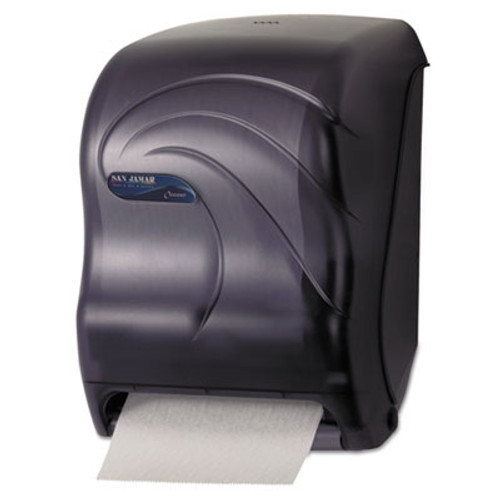 San Jamar Electronic Touchless Roll Towel Dispenser  11 3 4 x 9 x 15 1 2  Black (SAN T1390TBK)