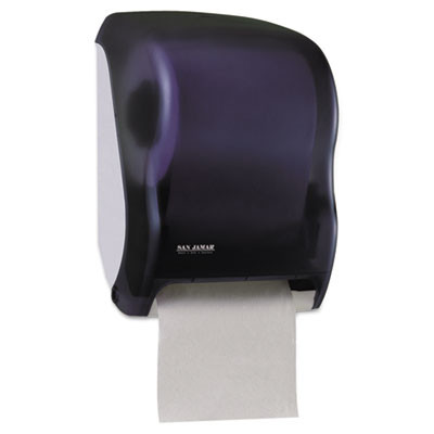 San Jamar Electronic Touchless Roll Towel Dispenser  11 3 4 x 9 x 15 1 2  Black (SAN T1300TBK)