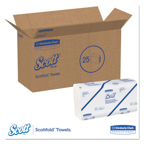 Scott Pro Scottfold Towels  9 2 5 x 12 2 5  White  175 Towels Pack  25 Packs Carton (KCC 01980)