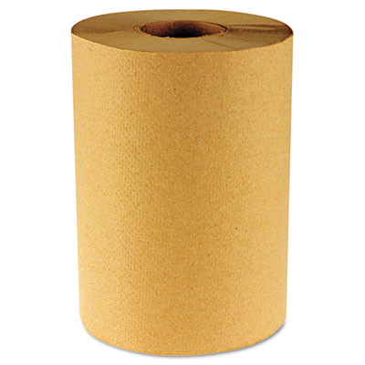 Boardwalk Hardwound Paper Towels  Nonperforated 1-Ply Natural  800 ft  6 Rolls Carton (BWK 6256)