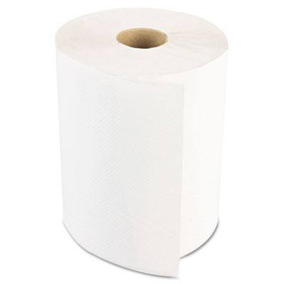 Boardwalk Hardwound Paper Towels  Nonperforated 1-Ply White  350 ft  12 Rolls Carton (BWK 6250)