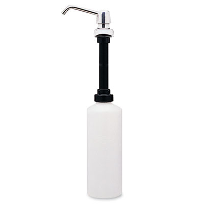 Bobrick Contura Lavatory-Mounted Soap Dispenser  34 oz  3 31  x 4  x 17 63   Chrome Stainless Steel (BOB 822)