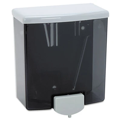 Bobrick ClassicSeries Surface-Mounted Liquid Soap Dispenser  40 oz  5 81  x 3 31  x 6 88   Black Gray (BOB 40)