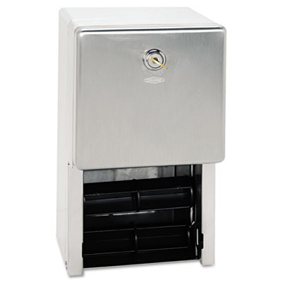Bobrick Stainless Steel 2-Roll Tissue Dispenser  6 1 16 x 5 15 16 x 11  Stainless Steel (BOB 2888)
