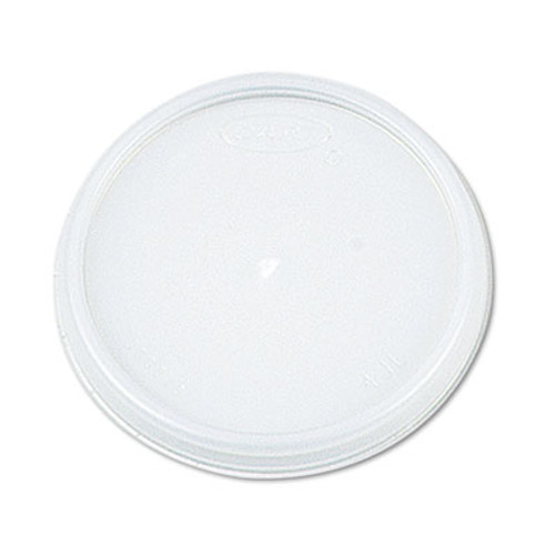 Dart Plastic Lids for Foam Cups  Bowls and Containers  Flat  Vented  Fits 6-32 oz  Translucent  1 000 Carton (DCC 20JL)