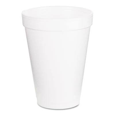 Dart Foam Drink Cups  12oz  White  1000 Carton (DCC 12J16)