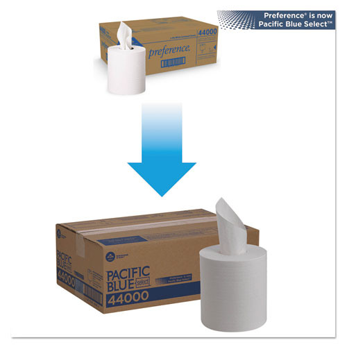 Georgia Pacific Professional Pacific Blue Select 2-Ply Center-Pull Perf Wipers 8 1 4 x 12  520 Roll  6 RL CT (GPC 440)