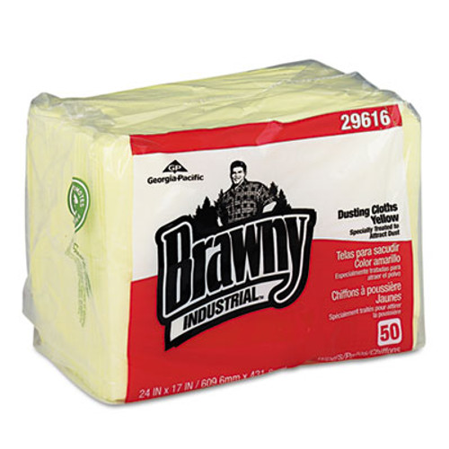 Georgia Pacific Professional Dusting Cloths Quarterfold  17 x 24  Yellow  50 Pack  4 Packs Carton (GPC 296-16)