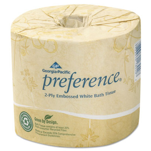 Georgia Pacific Professional Embossed 2-Ply Bathroom Tissue  Septic Safe  White  550 Sheet Roll  80 Rolls Carton (GPC1828001)