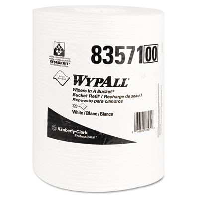 WypAll X70 Wipers in a Bucket Refills  No Bucket  10 x 13  220 Rolls  3 Rolls Carton (KCC 83571)