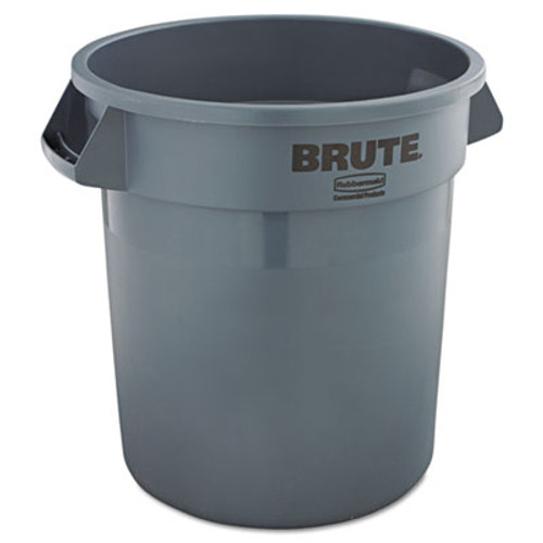 Rubbermaid Commercial Round Brute Container  Plastic  10 gal  Gray (RCP 2610 GRA)