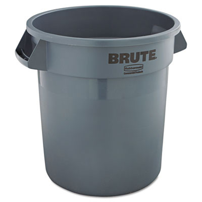 Rubbermaid Commercial Round Brute Container  Plastic  10 gal  Gray (RCP 2610 GRA)