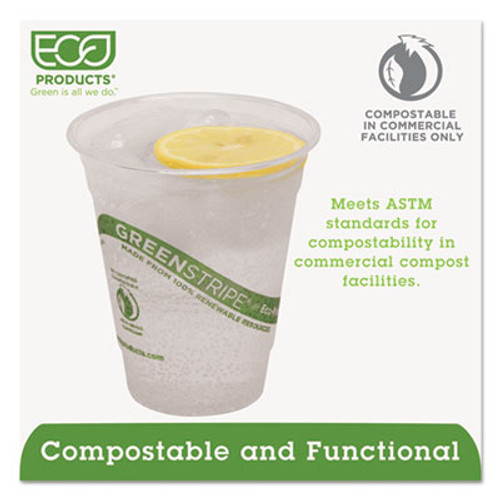 Eco-Products GreenStripe Renewable   Compostable Cold Cups - 12oz   50 PK  20 PK CT (ECP EP-CC12-GS)