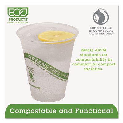 Eco-Products GreenStripe Renewable   Compostable Cold Cups - 12oz   50 PK  20 PK CT (ECP EP-CC12-GS)