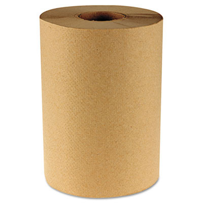 Boardwalk Hardwound Paper Towels  8  x 350ft  1-Ply Natural  12 Rolls Carton (BWK 6252)