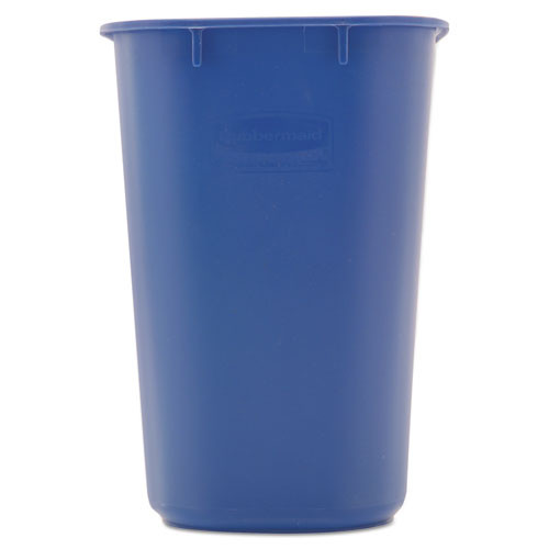 Rubbermaid Commercial Small Deskside Recycling Container  Rectangular  Plastic  13 63 qt  Blue (RCP 2955-73 BLU)