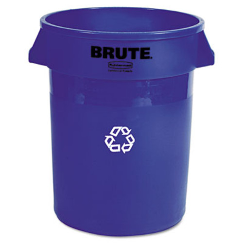 Rubbermaid Commercial Brute Recycling Container  Round  32 gal  Blue (RCP 2632-73 BLU)