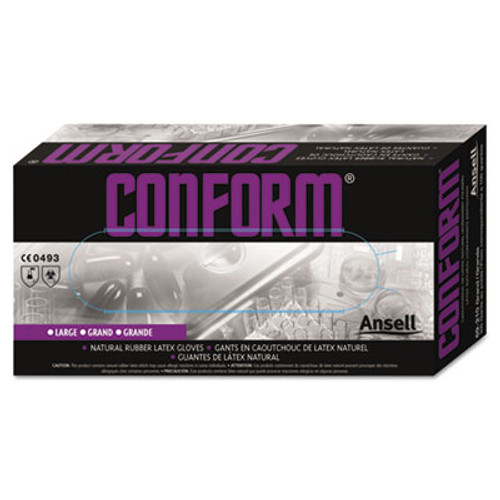 AnsellPro Conform Natural Rubber Latex Gloves  5 mil  Large  100 Box (ANS69210L)