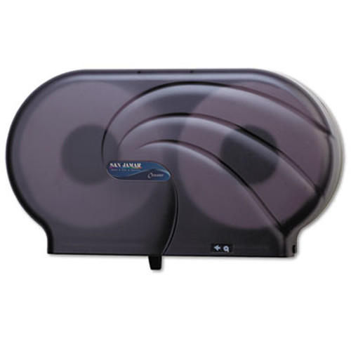 San Jamar Twin 9  JBT Toilet Tissue Dispenser  Oceans  19 x 5 1 4 x 12  Black Pearl (SAN R4090TBK)