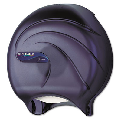 San Jamar Single JBT Tissue Dispenser  Oceans  10 1 4 x 5 5 8 x 12  Black Pearl (SAN R2090TBK)