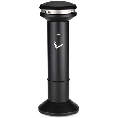 Rubbermaid Commercial Infinity Ultra-High Capacity Smoking Receptacle  6 7 gal  41 5  High  Black (RCP 9W34 BLA)