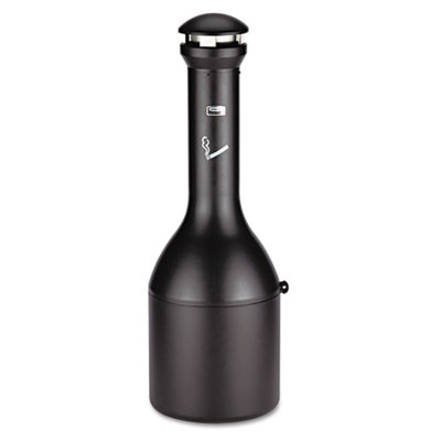 Rubbermaid Commercial Infinity Traditional Smoking Receptacle  4 1 gal  39  High  Black (RCP 9W33 BLA)
