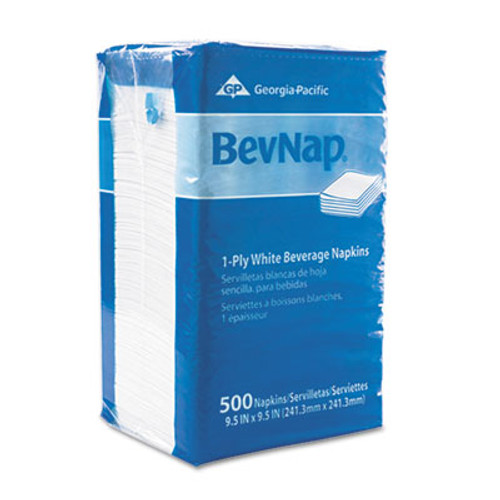 Georgia Pacific Professional Beverage Napkins  Single-Ply  9 1 2 x 9 1 2  White  4000 Carton (GPC 960-19)