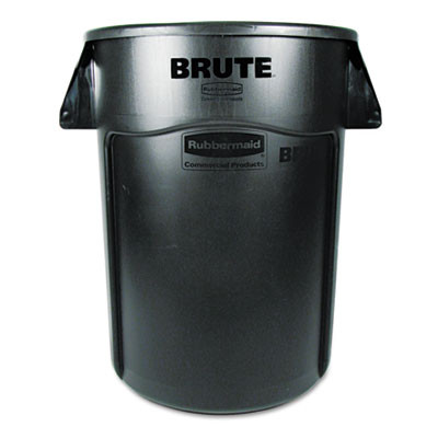 Rubbermaid Commercial Brute Vented Trash Receptacle  Round  44 gal  Black (RCP 2643-60 BLA)