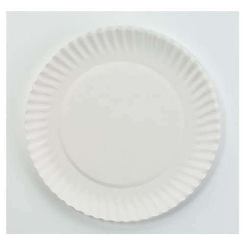 AJM Packaging Corporation White Paper Plates  6  dia  100 Pack  10 Packs Carton (AJMPP6GREWH)
