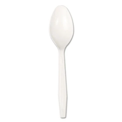 Boardwalk Heavyweight Polystyrene Cutlery  Teaspoon  White  1000 Carton (BWK SPOONHW)