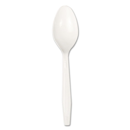 Boardwalk Heavyweight Polystyrene Cutlery  Teaspoon  White  1000 Carton (BWK SPOONHW)