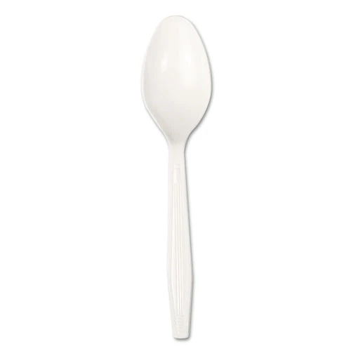 Boardwalk Heavyweight Polystyrene Cutlery  Teaspoon  White  1000 Carton (BWK SPOONHW)