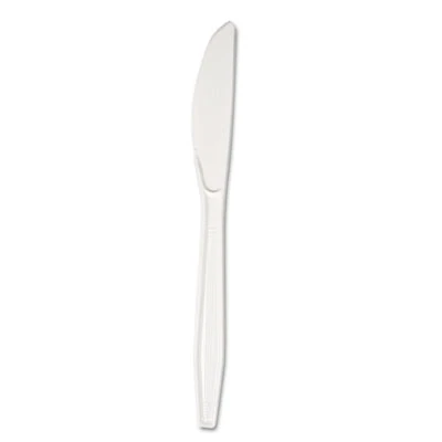 Boardwalk Heavyweight Polystyrene Cutlery  Knife  White  1000 Carton (BWK KNIFEHW)