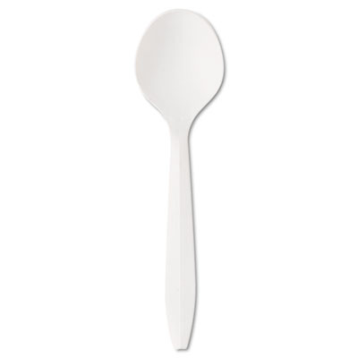 Boardwalk Mediumweight Polystyrene Cutlery  Soup Spoon  White  1000 Carton (BWK SOUPSPOON)