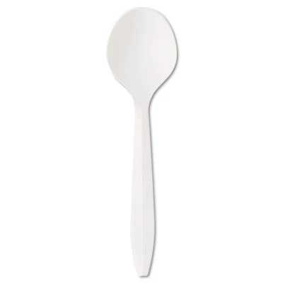 Boardwalk Mediumweight Polystyrene Cutlery  Soup Spoon  White  1000 Carton (BWK SOUPSPOON)