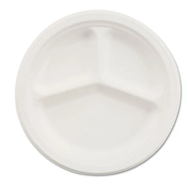 Chinet Paper Dinnerware  3-Comp Plate  9 1 4  dia  White  500 Carton (HUH VISTA)