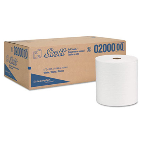 Scott Essential High Capacity Hard Roll Towel  1 75  Core  8 x 950ft  White 6 Rolls CT (KCC 02000)