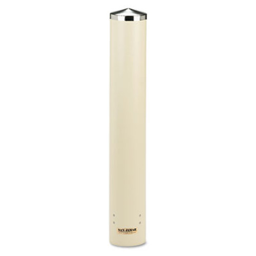 San Jamar Foam Cup Dispenser w Removable Cap  Pull-Type  Sand (SAN C4210PFSD)