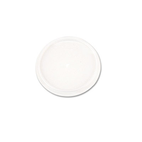 Dart Plastic Lids for Foam Cups  Bowls and Containers  Flat  Vented  Fits 12-60 oz  Translucent  500 Carton (DCC 32JL)